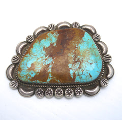 Native American Navajo Sterling Silver and Turquoise Pin/Brooch