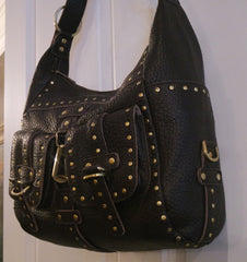 Rafe Studded Brown Leather Bag