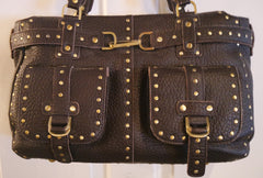 Rafe Studded Brown Leather Bag