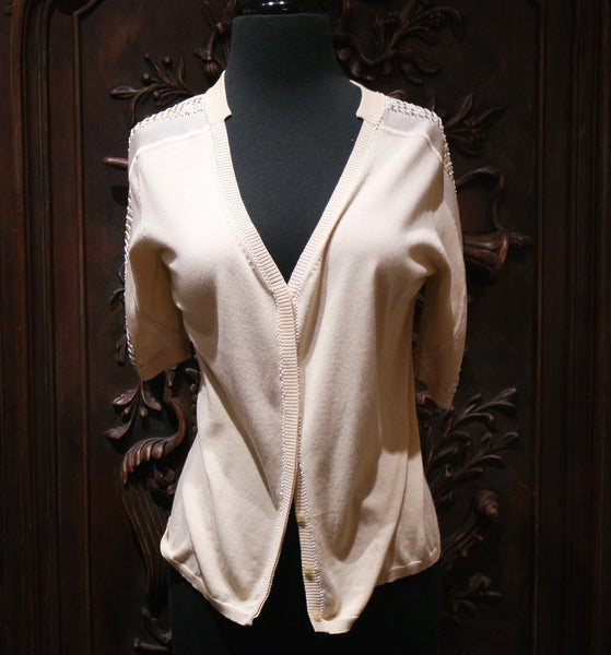 Vivienne Tam Pointelle Cardigan Top