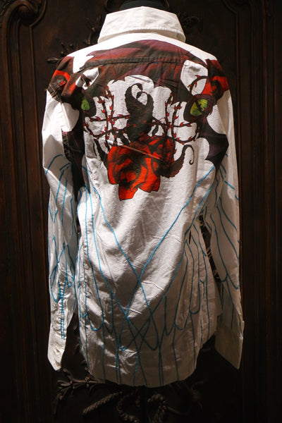 Raw 7 Men's Embroidery and Painted Daggers Shirt