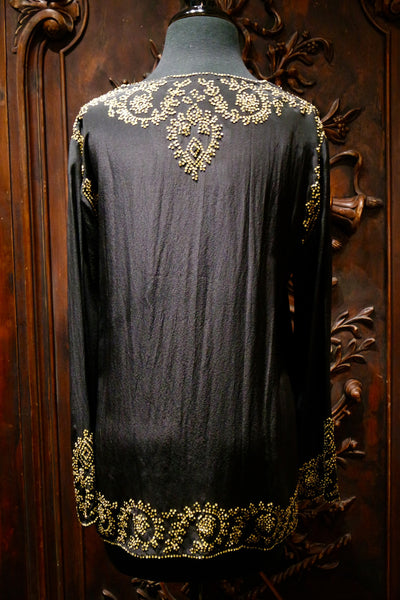 Adrienne Landau Silk Embellished Top