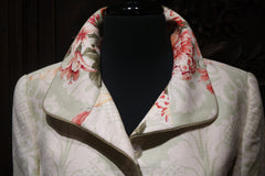 Quadrille Custom Silk Jacket with Dutch Tulip Design