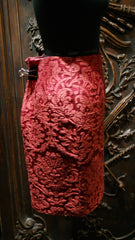 Quadrille Silk Damask Straight Skirt