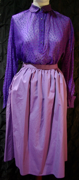 Vintage Geoffrey Beene Iridescent Lavender Skirt and Jacket with Blouse